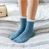 Lady Winter Warm Fluffy Coral Velvet Thick Towel Socks Candy Color Floor Sleep Fuzzy Socks Women Girls Stockings M10624292315