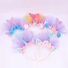 Niños Unicornio Diseñador Diadema Sirena Bebé Diademas Niñas Palillos para el cabello Playa Fiesta de cumpleaños Bandas para la cabeza Accesorios para el cabello RRA2032