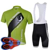 Scott Team Cycling Kortärmad Jersey Bib Shorts Sets Partihandel 9D Gel Pad Top Märke Kvalitet Bike Sportwear U82107