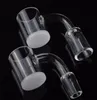 4mm Opaque Bottom Gavel Quartz Banger With 10mm 14mm 18mm Male Female Flat Top Quartz Banger Nails For Glass Bong Dab Rig