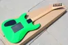 Guitarra elétrica fábrica verde feito sob encomenda Com Floyd Ponte Rose, Headstock reverso, o Maple Fretboard, pode ser personalizado