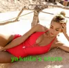 Online bikini takım elbise tek parça mayo düz renk sert kaplı çelik destek balık ölçeği baskı seksi bandaj kemer tokası bikinis set bea