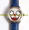 7スタイルメンズウォッチTWファクトリーV3SバージョンKONSTANTIN CHAYKIN JOKER TIME MOONPHASE DISPLAYオートマチックレザームーンウォッチメンズウォッチ