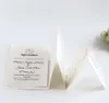3D結婚式の招待状カードハイエンドリムジンレーザーホローアウト花嫁と花groomウェディングパーティーは、DHLによる好意を招待します