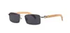 Luxary- Oversized zonnebril Frankrijk Topmerk Volledige Frame Rechthoek Metalen Designer Zonnebril Mannen Vrouwen Scharnier Hout Brillen Lunettes Gafas