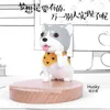 Trä söt hund valp mobiltelefonhållare stativ skrivbordsdekor gåvor leksak kreativ2729572