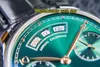 V2 업그레이드 버전 DMF 포르투디저 503510 Green Dial Power Reserve 52850 자동 기계 남성 시계 강철 케이스 스포츠 252Q