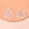 71 sztuk Charms Star Pentagram 24 * 24mm Antique Dokonywanie Wisiorek Fit, Vintage Tybetański Silver, DIY Handmade Biżuteria