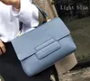 Bolsa mulheres moda bolsas de ombro 26 cm de largura crossbody licee grão real couro super valor sacos de couro