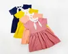 Vestiti per ragazze Vestiti per bambini Ins Summer Bowknot Dress A Line Loose Dress Candy Fashion Dress Party Abiti a maniche corte Abbigliamento per bambini C6052