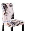 Lychee Fodere per sedia con stampa floreale semplice Coprisedie elastiche elastiche per la festa di compleanno di matrimoni in cucina domestica