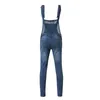 Men's Jeans 2021 Fashion Ripped Overalls Jumpsuits Street Distressed Hole Denim Bib For Man Suspender Pants Size M-3XL VE7