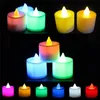 LED electronic candle light Seven Colorful birthday candle lamp Flameless Christmas Light Decoration Yellow light warm white candle T9I00196