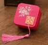 Chinese Double Happiness Candy Box Wedding Birthday Party DIY Tinplate Candy Box Gift for Guest