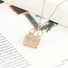 Новая мода H Письмо Сумка для ожерелья ювелирные изделия женские ювелирные украшения полное алмазное серебряное золото розовое золото подарки с бархатным пакетом 3094912