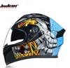 Racing Helmet Man Women Casco Capactete Full Face Motorcycle Helmet Motorcross Capacetes de lente dupla com personalidade Horn6876176