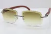 Wholesale-2019 Kostenloser Versand Sonnenbrillen Männer Neue geschnitzte Linse Holzbrille Kleinere große Steine Sonnenbrille Rahmen Unisex