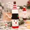 Christmas Decorations Elegent Red Wine Bottle Cover Organizor Year Decoration For Home Party1