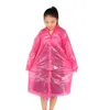 Одноразовый дождевик Rain Ponchos для взрослых с капюшоном на шнурке и эластичными рукавами, переносная и более толстая аварийная дождевика