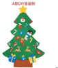 Albero di Natale in feltro fai-da-te alla moda con decorazioni per porta, appeso a parete, regalo educativo per bambini, albero di Natale, decorazioni per la casa