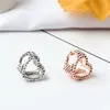 Rose Gold Or Silver Color Heart Charm Bead Fashion Women Jewelry Stunning Design European Style Fit For Pandora Bracelet PANZA004-46