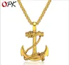 Anchor Cross Pendant Titanium Steel Men's Necklace