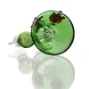7,6-Zoll-weiße Pilzgrün-Schildkröte-Glas-Wasser-Bongs-DAB-Räucherhaarungen mit 14 mm weiblicher Schüssel auf Lager