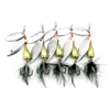 Hengjia 1pc Spinner Spoon 7.8cm 11g Fiske Lure Metal Sequins Bait Hooks för basöring