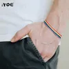 IYOE Arcobaleno Gay Pride Tessuto Corda Intrecciata Stringa Braccialetto di Amicizia Per Le Donne Degli Uomini Dell'orologio Braccialetti A Catena Gioielli Boho