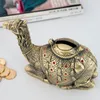 Vintage kameelvorm Piggy Bank Antieke bronzen kleur metalen geld doos zink legering sparen pot verjaardag geschenken voor kinderen kinderen