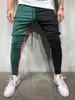 Fashion Mens Fleece Gym Pants Zip Pockets Skinny Slim Fit Trousers Contrast Colors Sweatpant Joggers Jogging Bottoms M-XXL