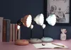 grey-white pink blue led light source flower shape led lights touch work study table lamp with three level dimming