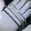 choucong 4 Colors Tennis bracelet Princess cut 5A Cubic Zirconia White Gold Filled Party Wedding bracelets for women Jewerly285D