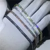 choucong 4 färger tennisarmband prinsessa klipp 5a kubik zirkoniumvitt guldfyllda parti bröllop armband för kvinnor juvelery299h