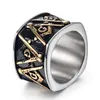 Newest Arrival Unique Stainless Steel Gold Silver Two Tone Masons compass and square Lodge Masonic signet rings item gift jewelry