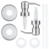 70 mm Einmachglas-Edelstahl-Seifen- und Lotion-Ersatzpumpe, Lotionspenderdeckel für Badezimmer, Küche, Lotionspender Poli