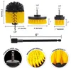 12 pièces brosse de forage tampons de récurage brosse à récurer électrique avec fixation longue étendue nettoyant tout usage perceuse sans fil 2207758