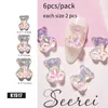 6 teile/los 3D Nette Bär Harz Nail art Dekorationen Aurora Strass für Nägel Glitter Gelee Ornamente DIY UV Gel Maniküre accessori2671447