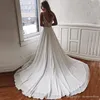 Deep V Neck Chiffon A Line Boho Wedding Dresses 2020 Applique in pizzo Summer Beach Abiti da sposa informali da sposa personalizzati in più 2385259