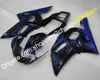 Cowling Set For Yamaha Fairings YZF600 R6 1998 1999 2000 2001 2002 YZF-R6 YZFR6 Blue Flames Black Body ABS Fairing Kit (Injection molding)