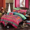 Zacht Boheems Beddengoed Sets Boho Gedrukt Mandala Eenpersoons Dekbedovertrek Set Kussenslopen Laken Queen Size Bedlinnen Thuis Textiel3181650