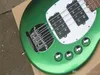 Metal Green 4 Strängar Elektrisk basgitarr med vit pickguard, Rosewood Fretboard, Chrome Hardwares, kan anpassas