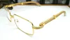 Óculos de sol quadrados Buffalo Horn óculos para homens exclusivos de luxo designer de marcas de estilo sem graça Gold Silver Frames Sunglasses de madeira7396968