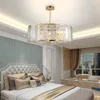 Redondo cristal candelabro iluminação sala de estar quarto pendurado lâmpada de luxo ouro luminárias AC 100-240V DHL livre