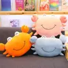 Cartone animato piuma di cotone granchio bambola peluche cuscino per dormire cuscino per divano di casa Cute Marine Animal Toys