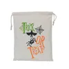 Halloween Candy Bag Gift Sack Treat or Trick Pumpkin Printed Canvas Bags Hallowmas Christmas Party Festival Drawstring Bag GGA2558