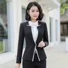 Groothandel-vrouwelijke elegante formele kantoor werk slijtage vrouwen blazer jassen dames zakelijke bovenkleding kleding zwart stijlen jassen en jassen