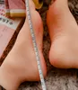 Real Female Child Foot Art Plus Size Mannequin Blood Vesse Silicone Pography Silk Strumps smycken Soft Silica Gel D195249G