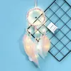 ドリームキャッチャードリームキャッチャーLED照明少女ルームベルベッドルームロマンチックな羽の装飾品ぶら下げ装飾DLH162