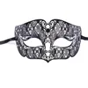 Maschere da festa nere con strass in metallo Maschera veneziana in maschera Costume da ballo Evento Maschera per feste di nozze Forniture per matrimoni